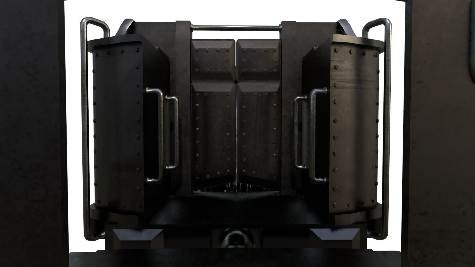 Steam Train - Rigged Low-poly 3D model_11