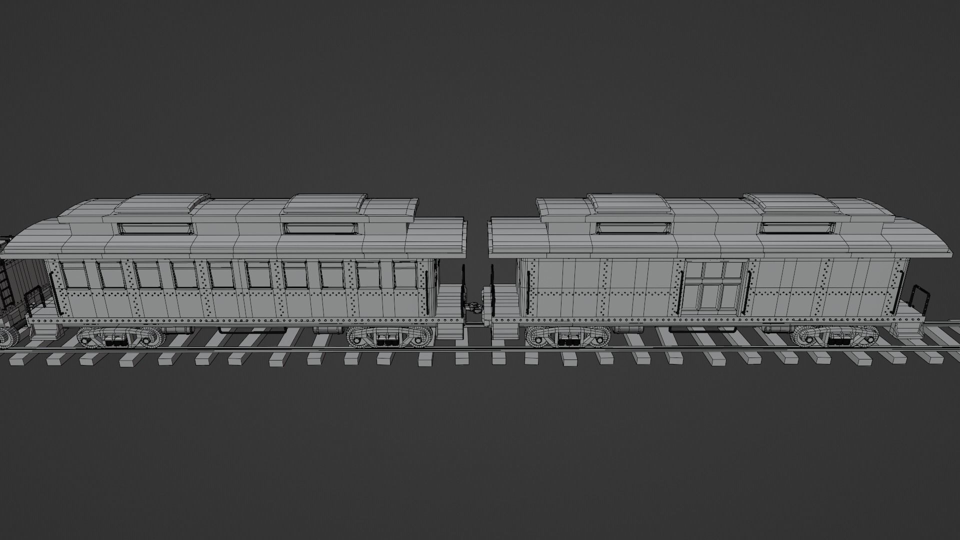 Steam Train - Rigged Low-poly 3D model_27