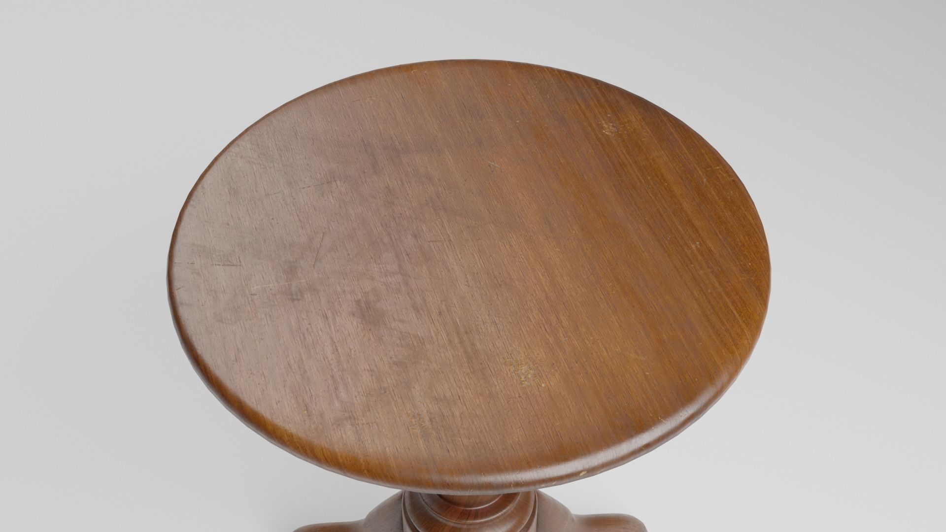 Wooden decor table 3D model_1