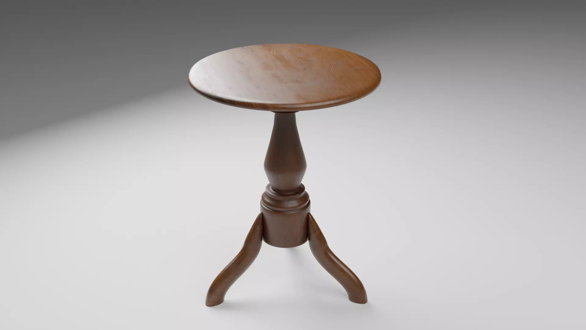 Wooden decor table 3D model_0