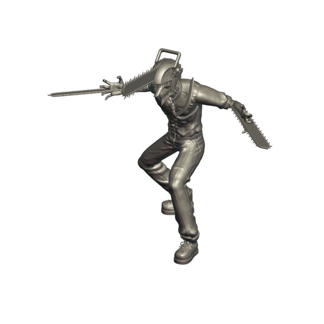 Denji in his hybrid form 3D print model_10