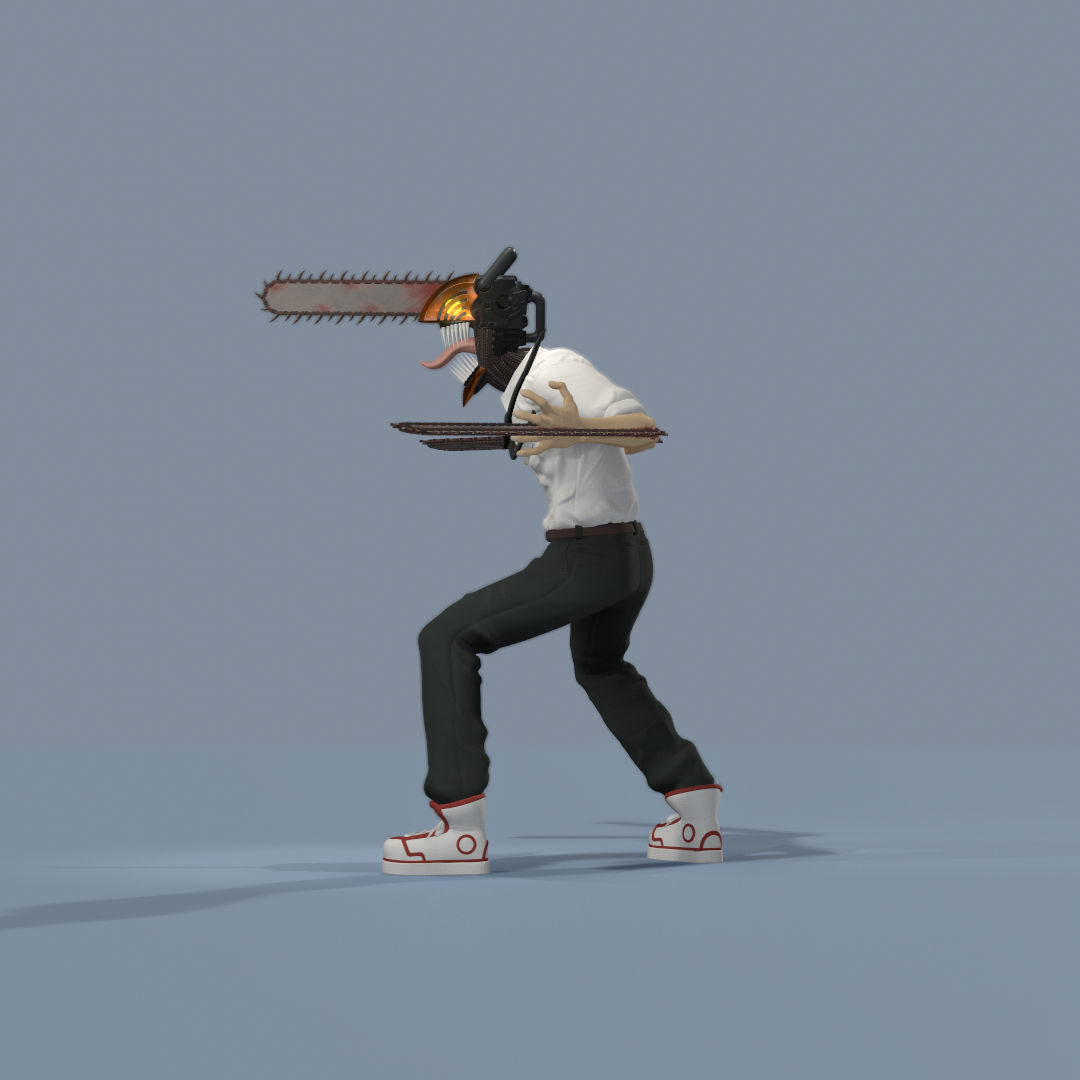 Denji in his hybrid form 3D print model_3