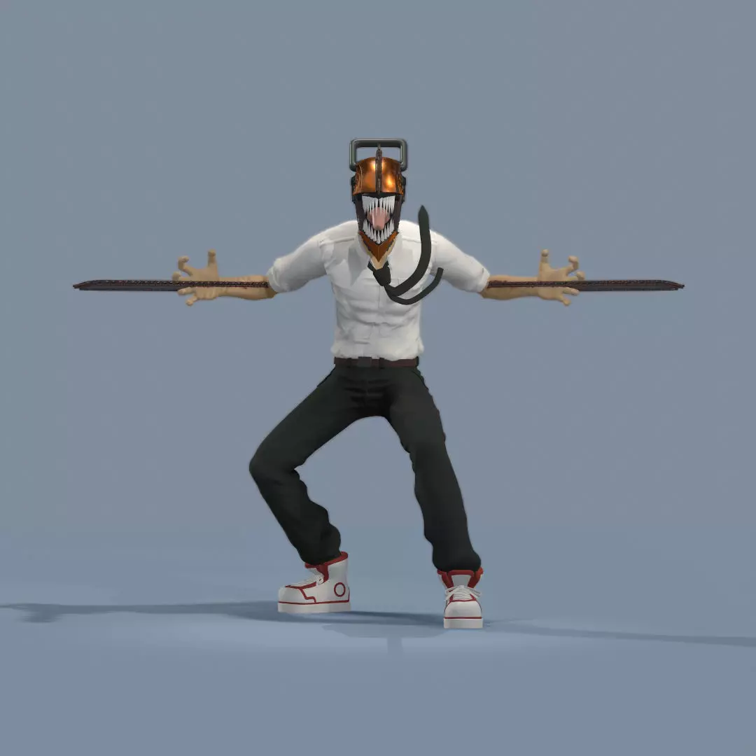 Denji in his hybrid form 3D print model_0