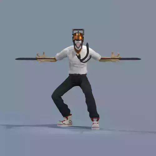 Denji in his hybrid form  3D print model