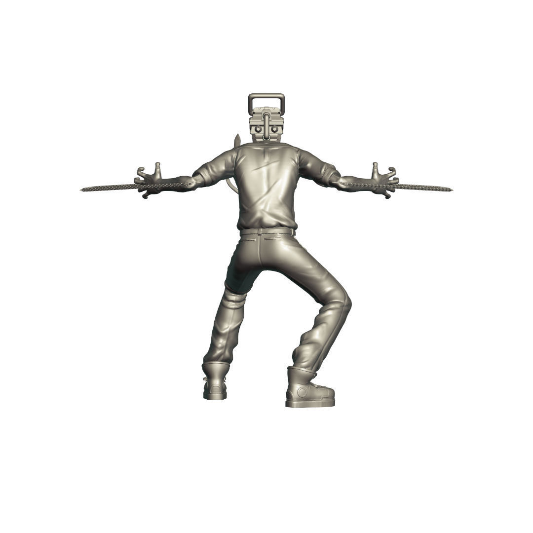 Denji in his hybrid form 3D print model_13