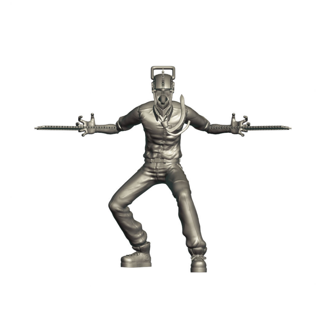 Denji in his hybrid form 3D print model_15