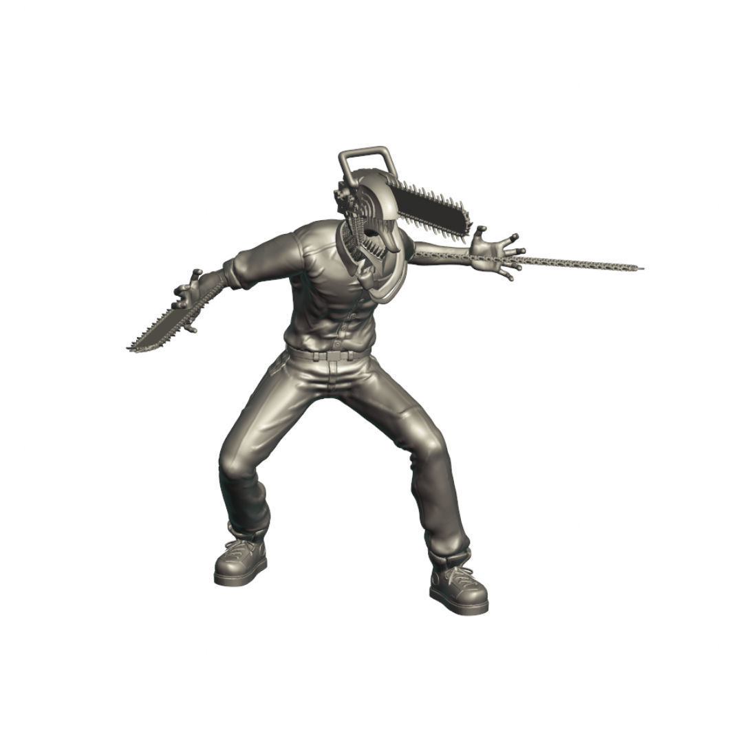 Denji in his hybrid form 3D print model_8