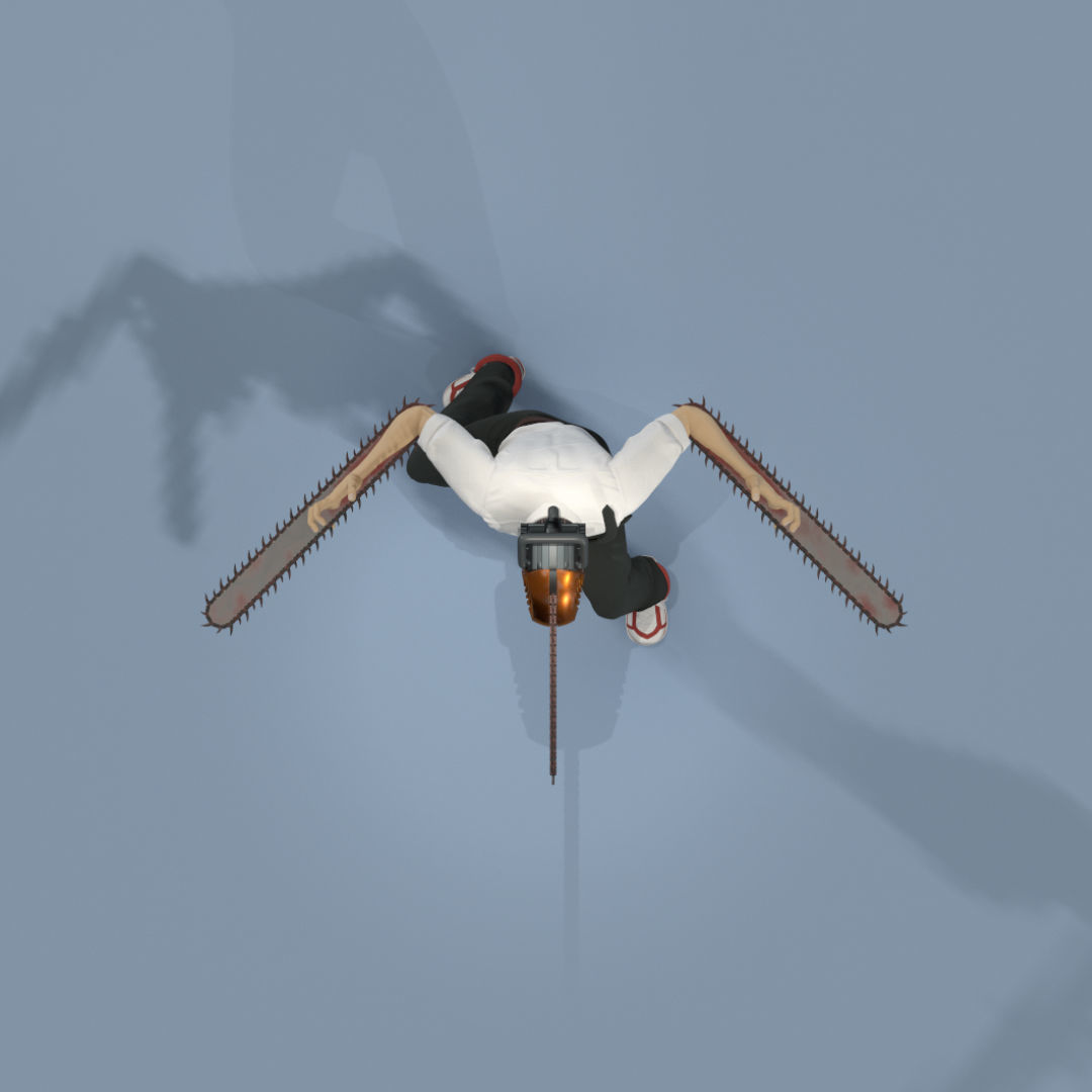 Denji in his hybrid form 3D print model_6