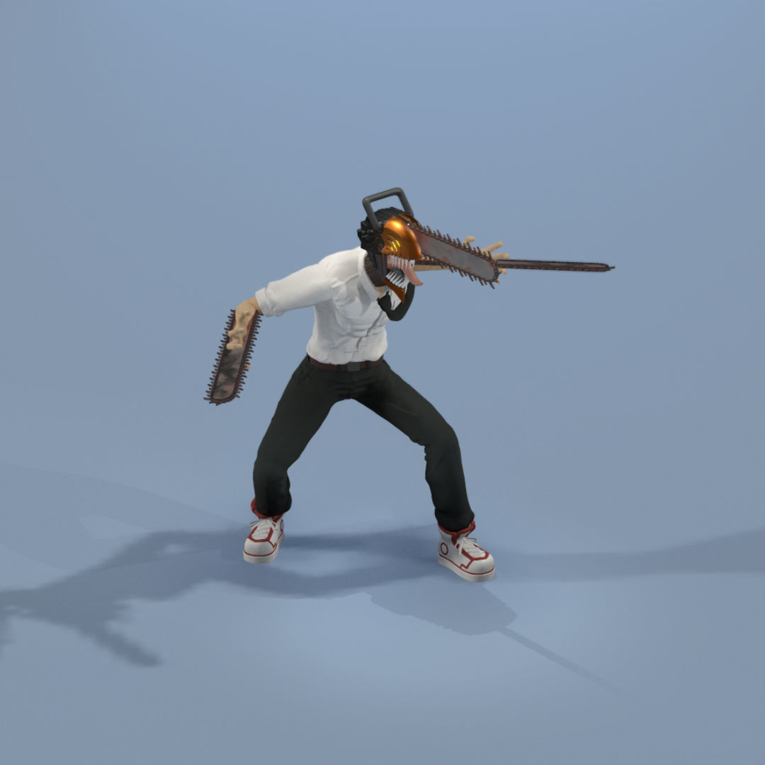 Denji in his hybrid form 3D print model_7