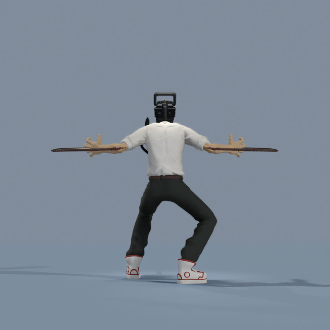 Denji in his hybrid form 3D print model_2