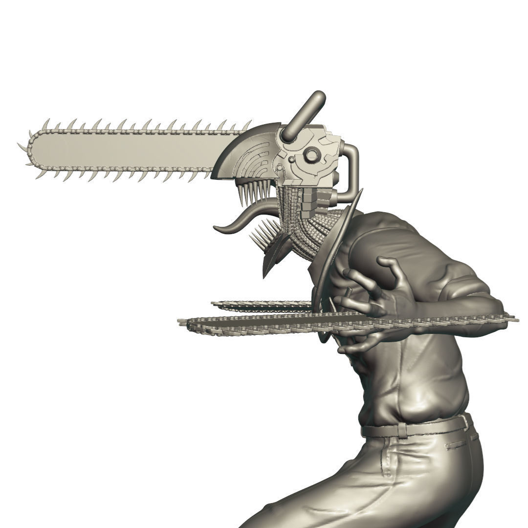 Denji in his hybrid form 3D print model_11