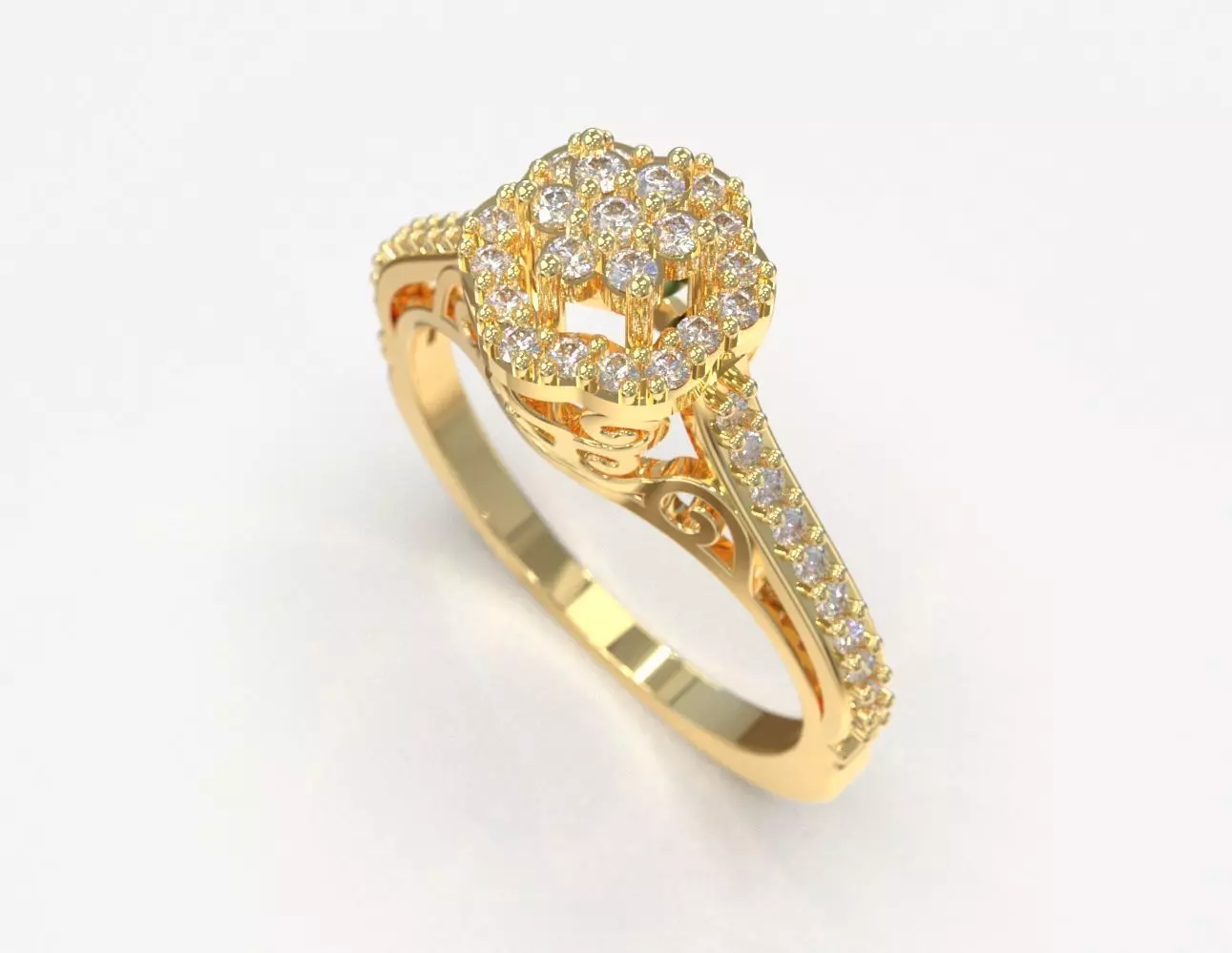 solitaire ring 1 3D print model_0