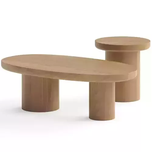 Article Baarlo Oak Coffee Table 3D model
