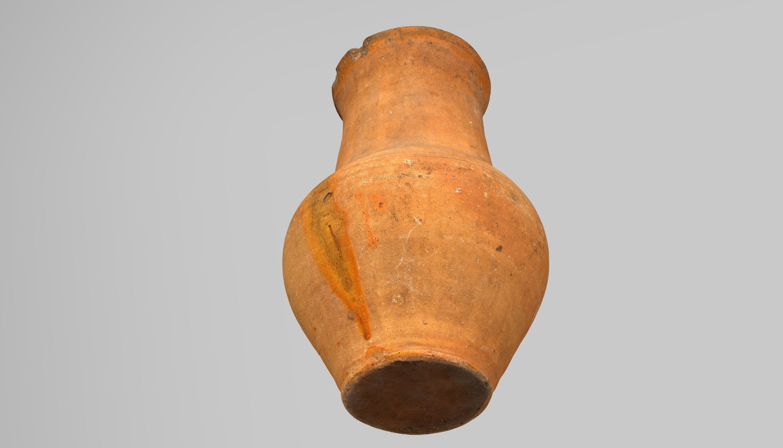 Old clay jug Low-poly 3D model_6