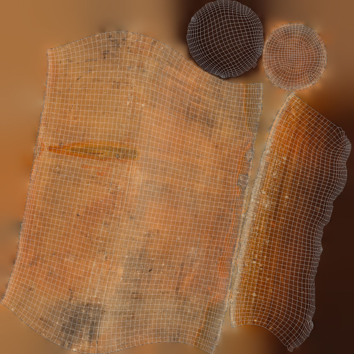 Old clay jug Low-poly 3D model_9