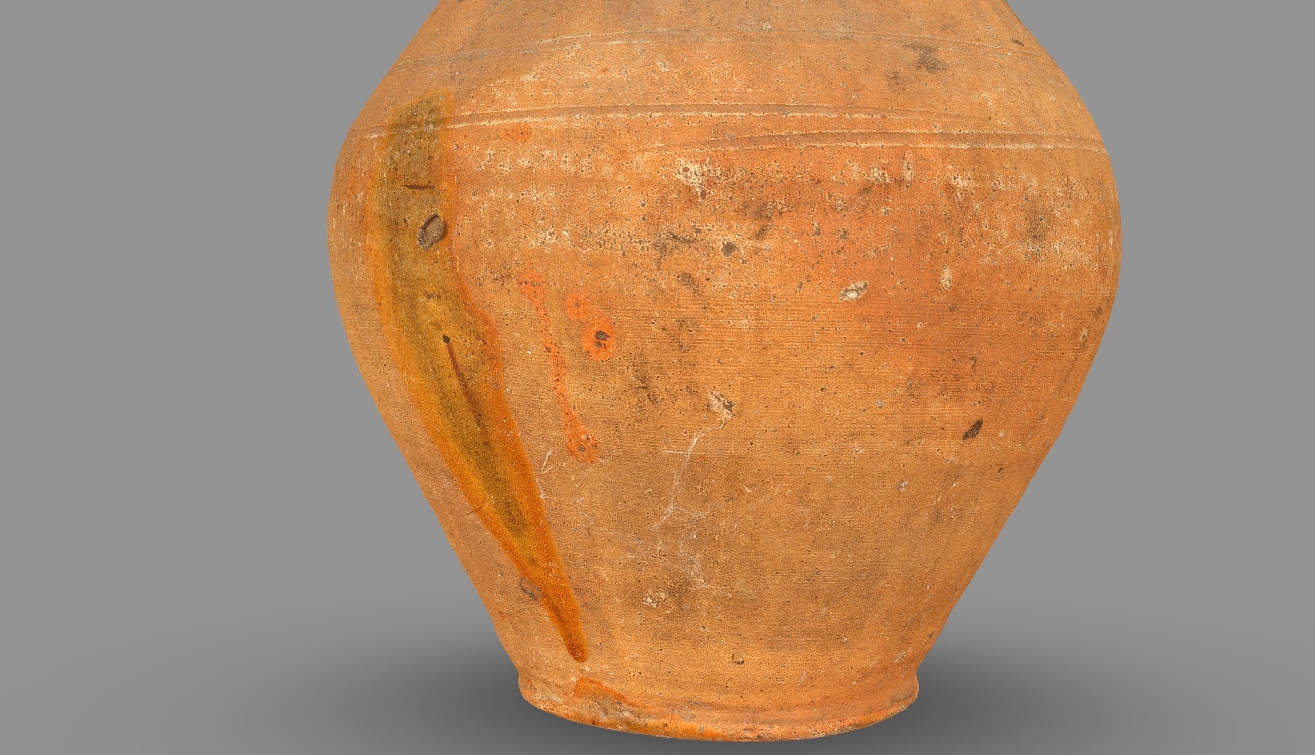 Old clay jug Low-poly 3D model_5