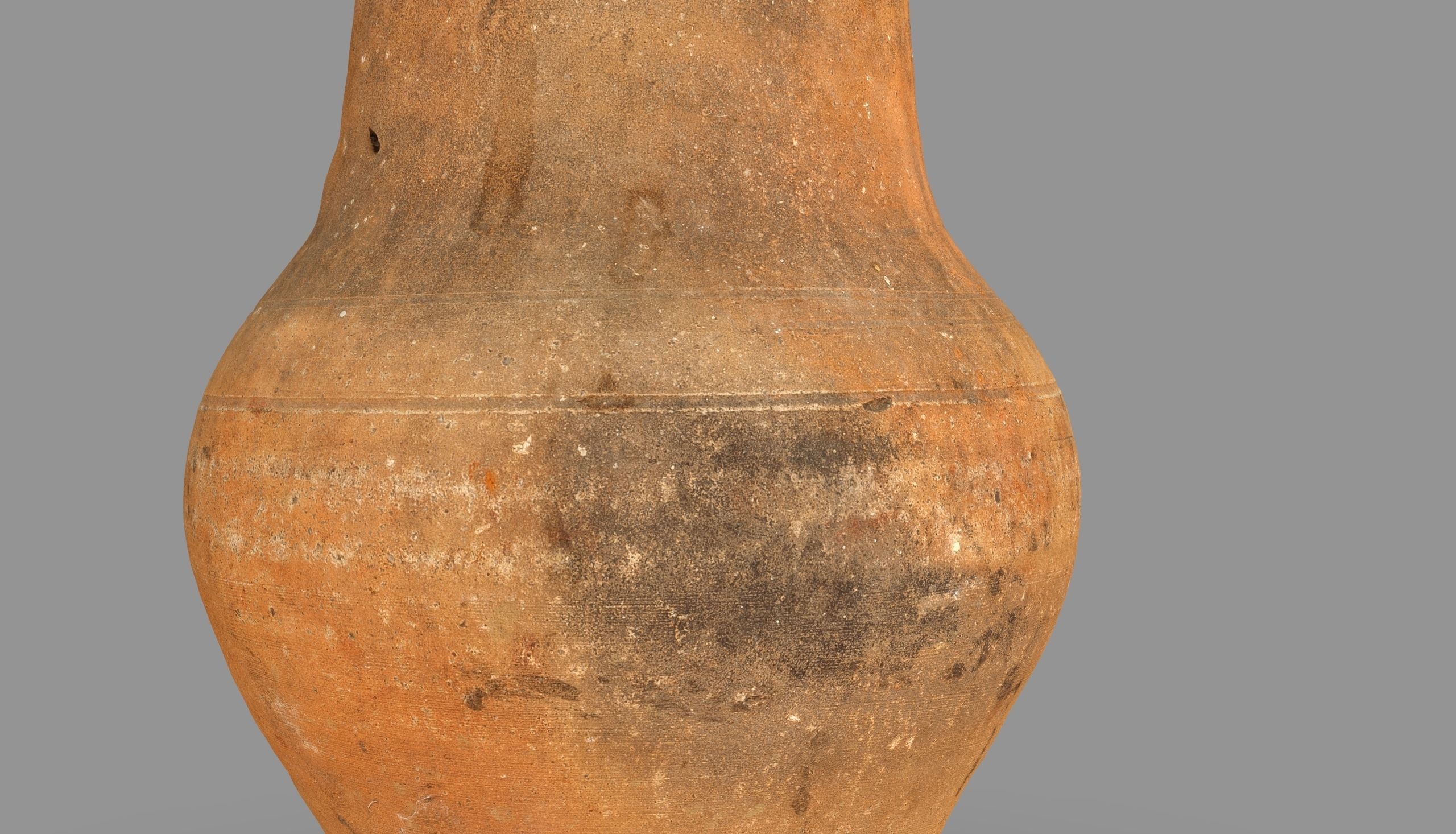 Old clay jug Low-poly 3D model_3