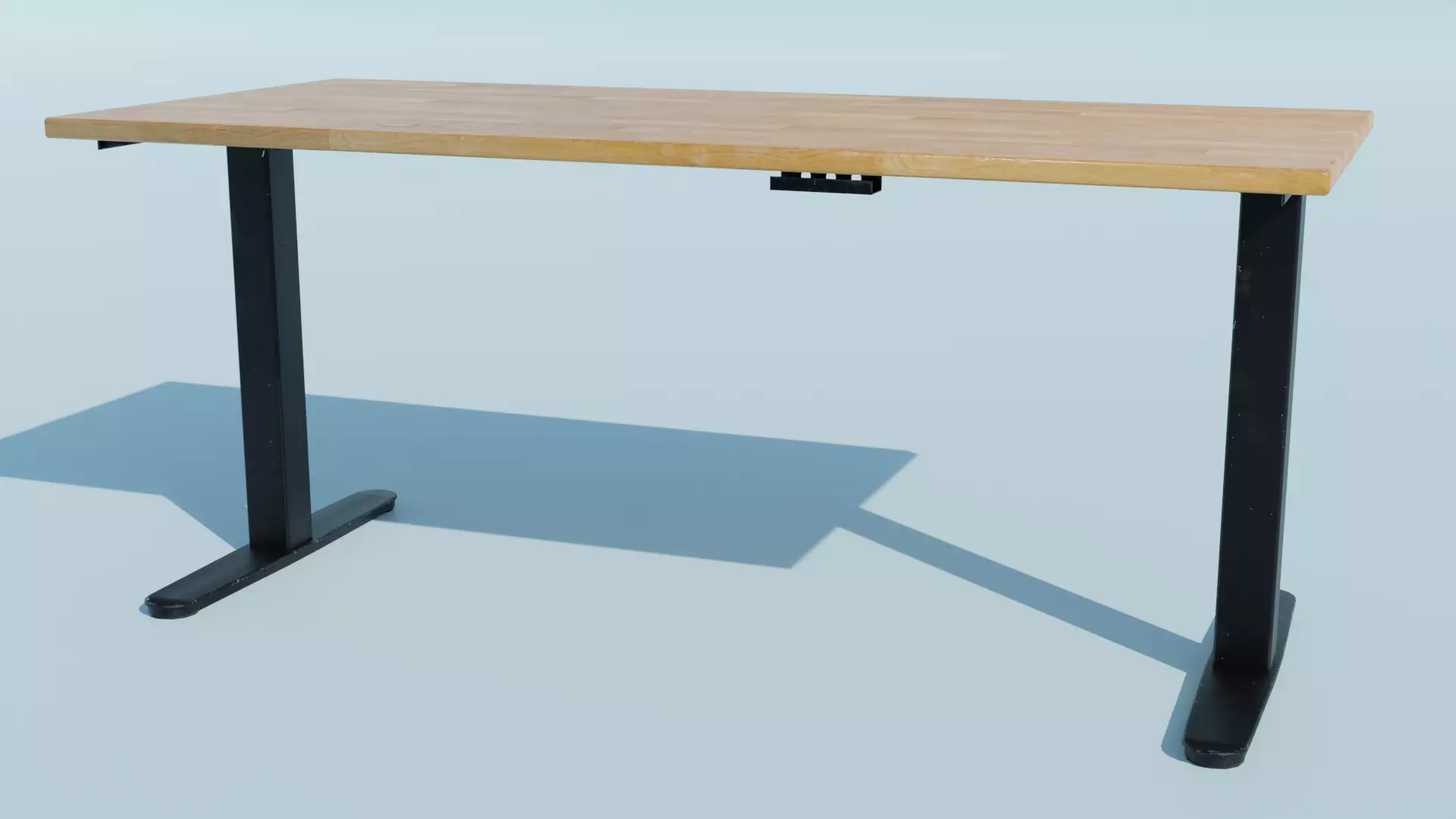 Office Desk Low-poly 3D model_0