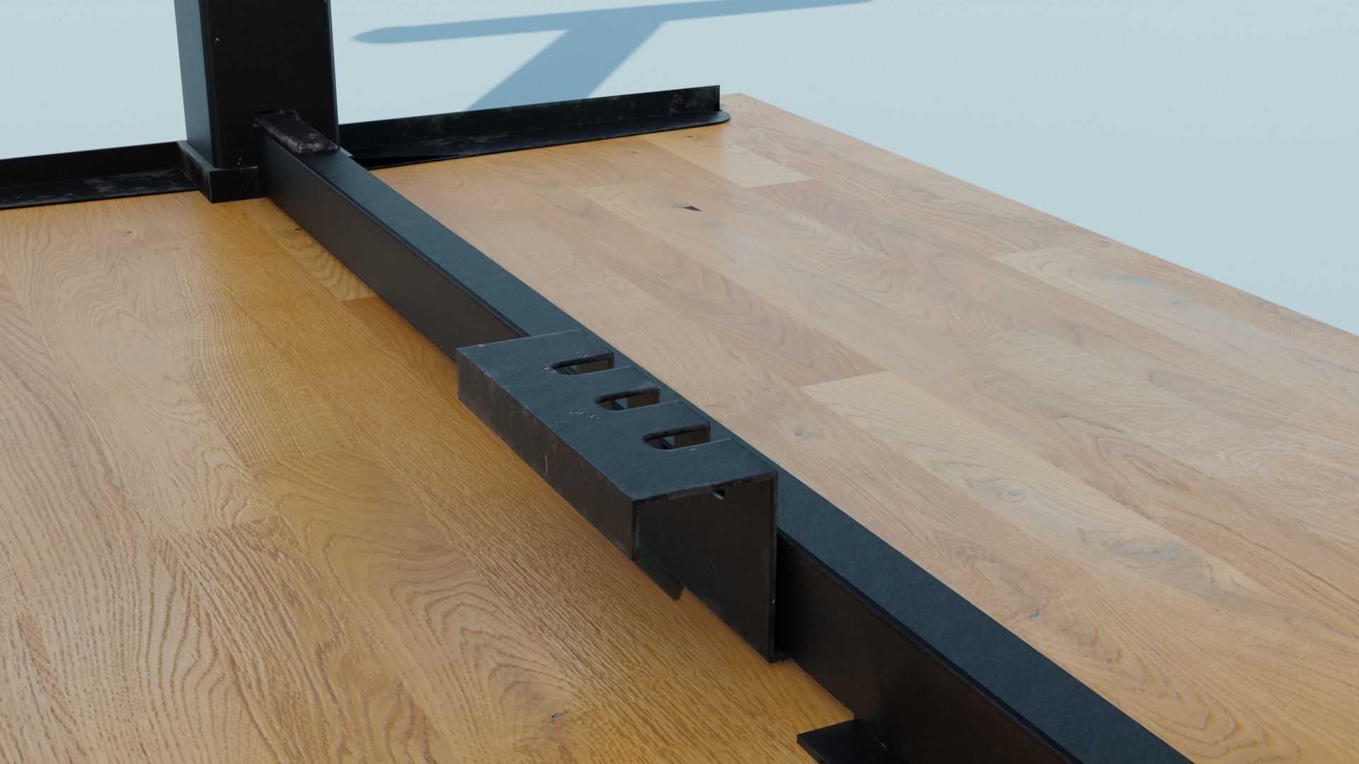 Office Desk Low-poly 3D model_6