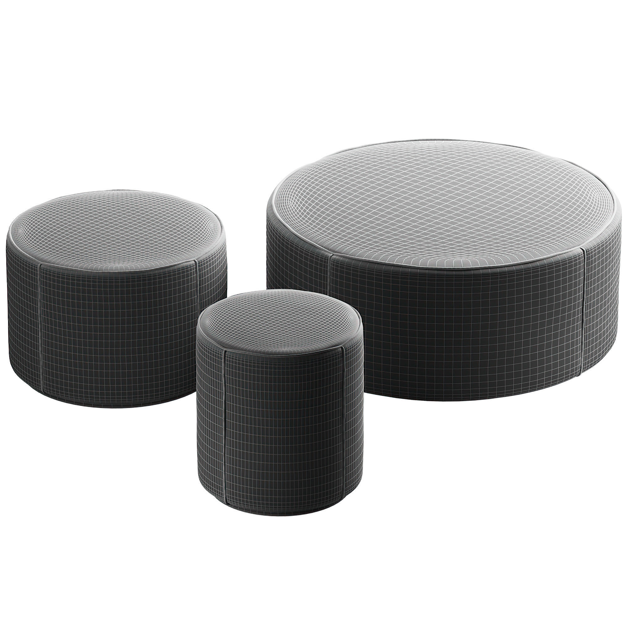 283 Fredericia Mono Pouf By Due and Trampedach in leather 00 3D model_7