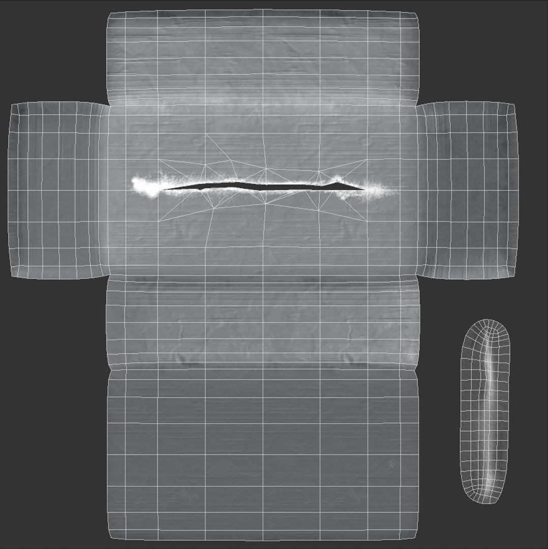 Knife with Drug Package Game Ready Low-poly 3D model_10