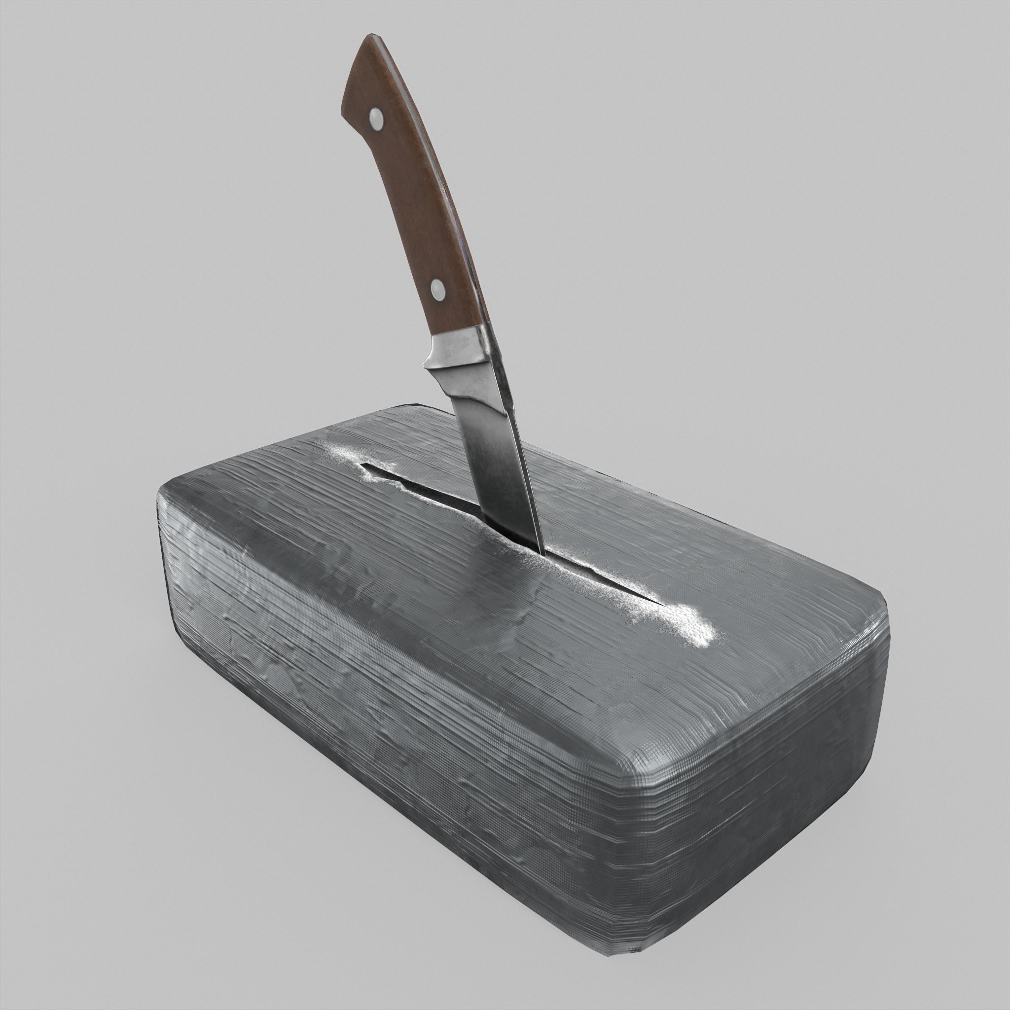 Knife with Drug Package Game Ready Low-poly 3D model_4