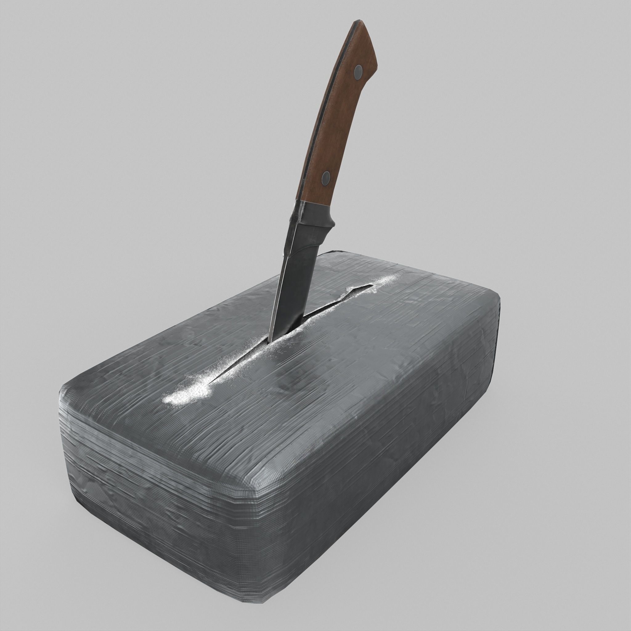 Knife with Drug Package Game Ready Low-poly 3D model_5
