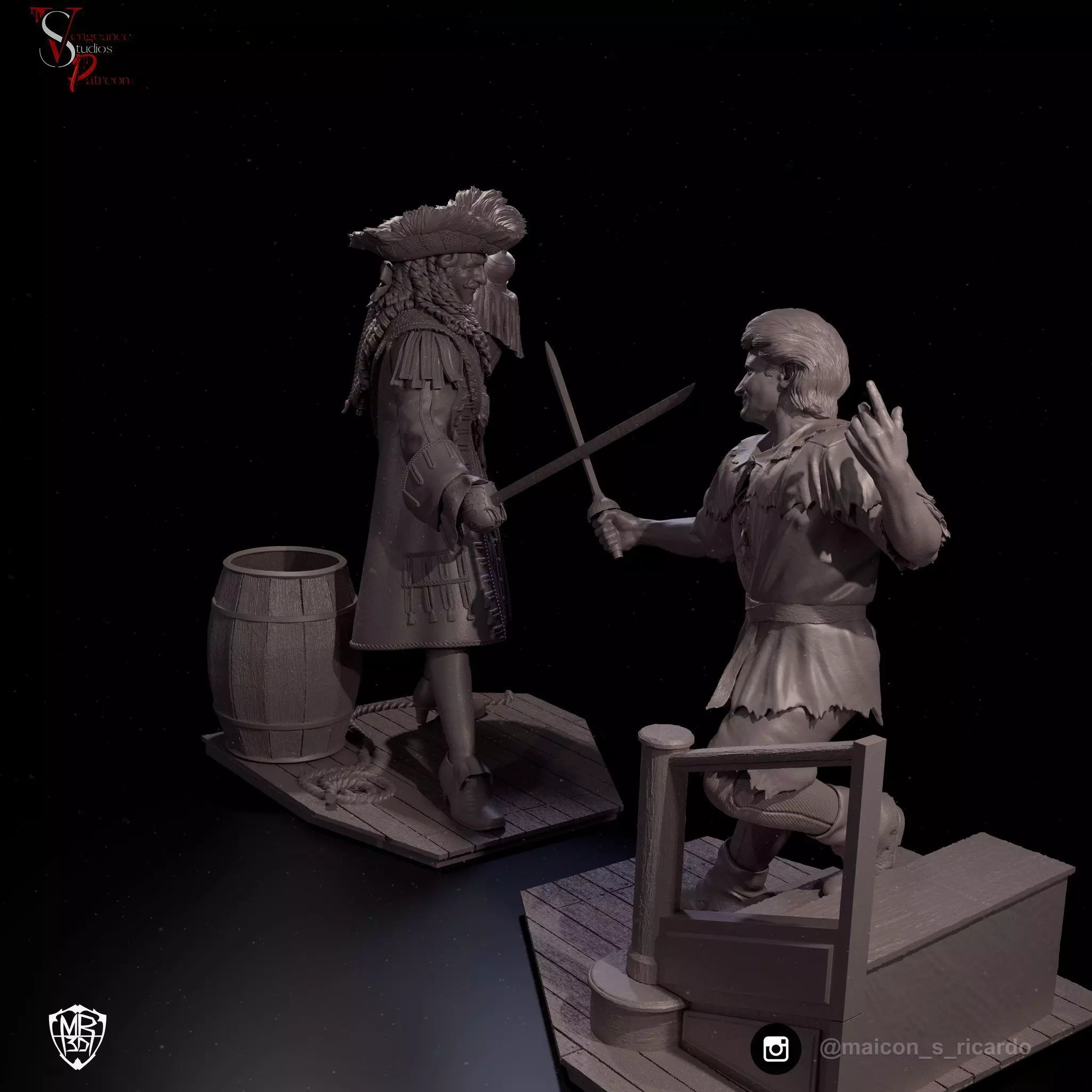 Hook Diorama 3D print model_0