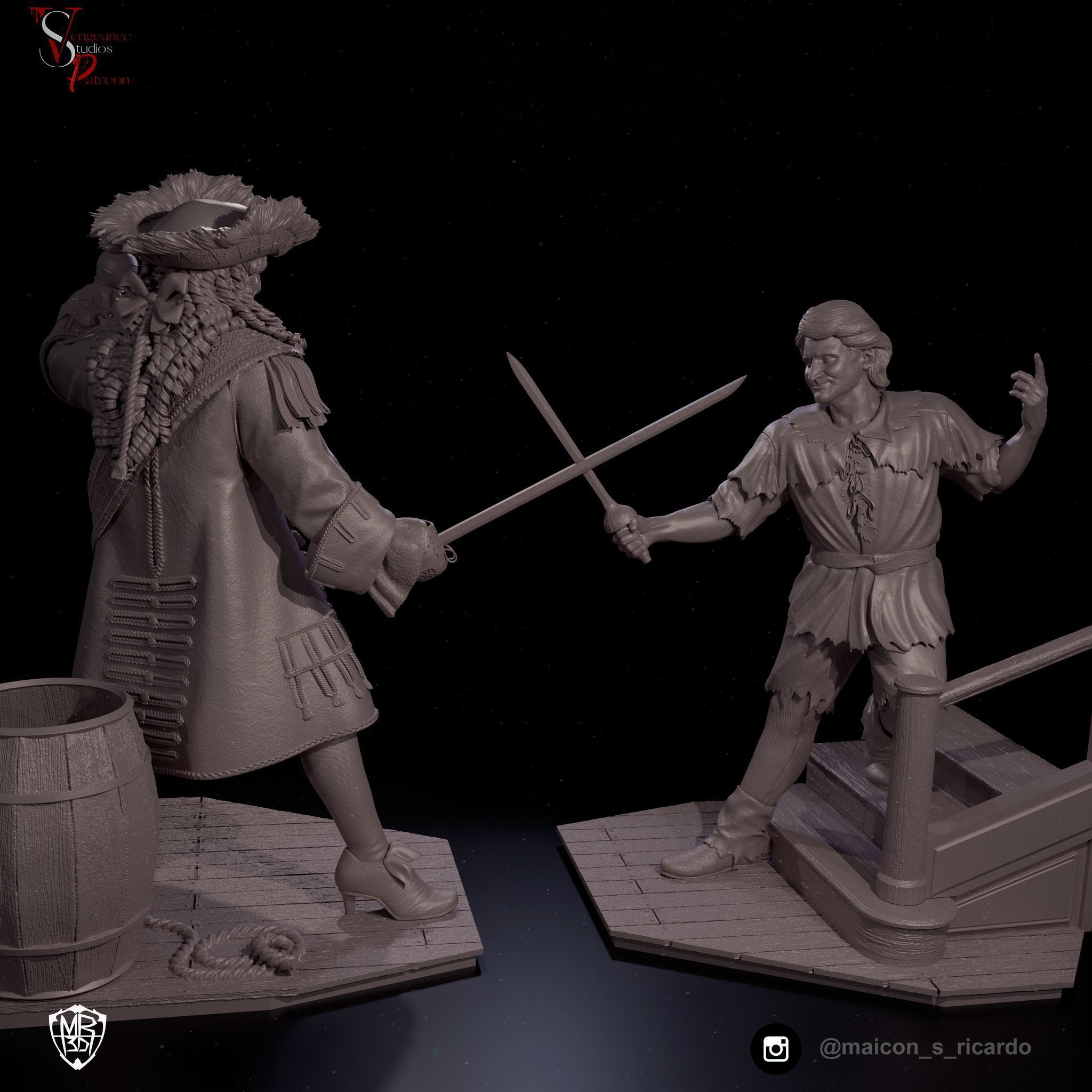 Hook Diorama 3D print model_3