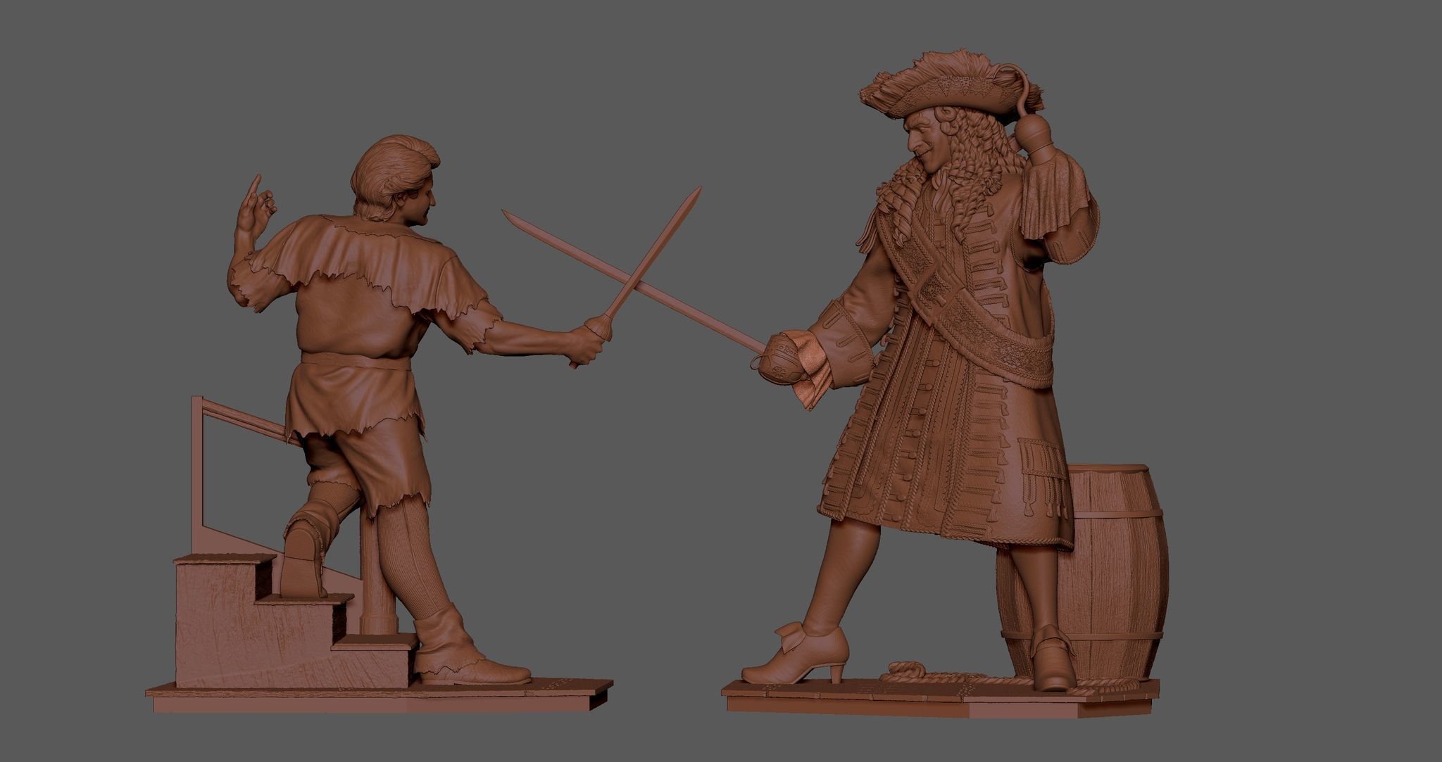 Hook Diorama 3D print model_10