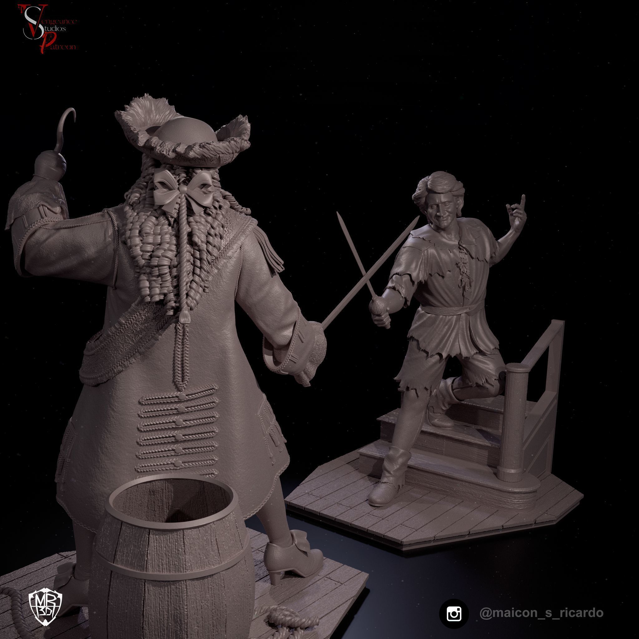 Hook Diorama 3D print model_2