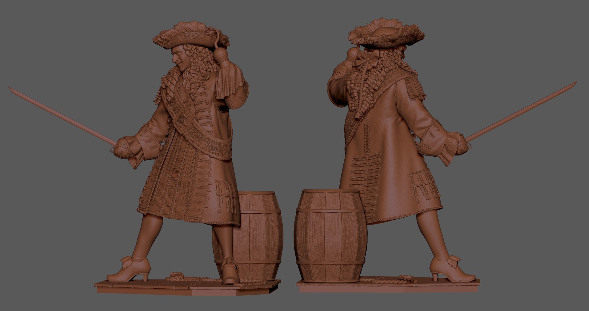 Hook Diorama 3D print model_7