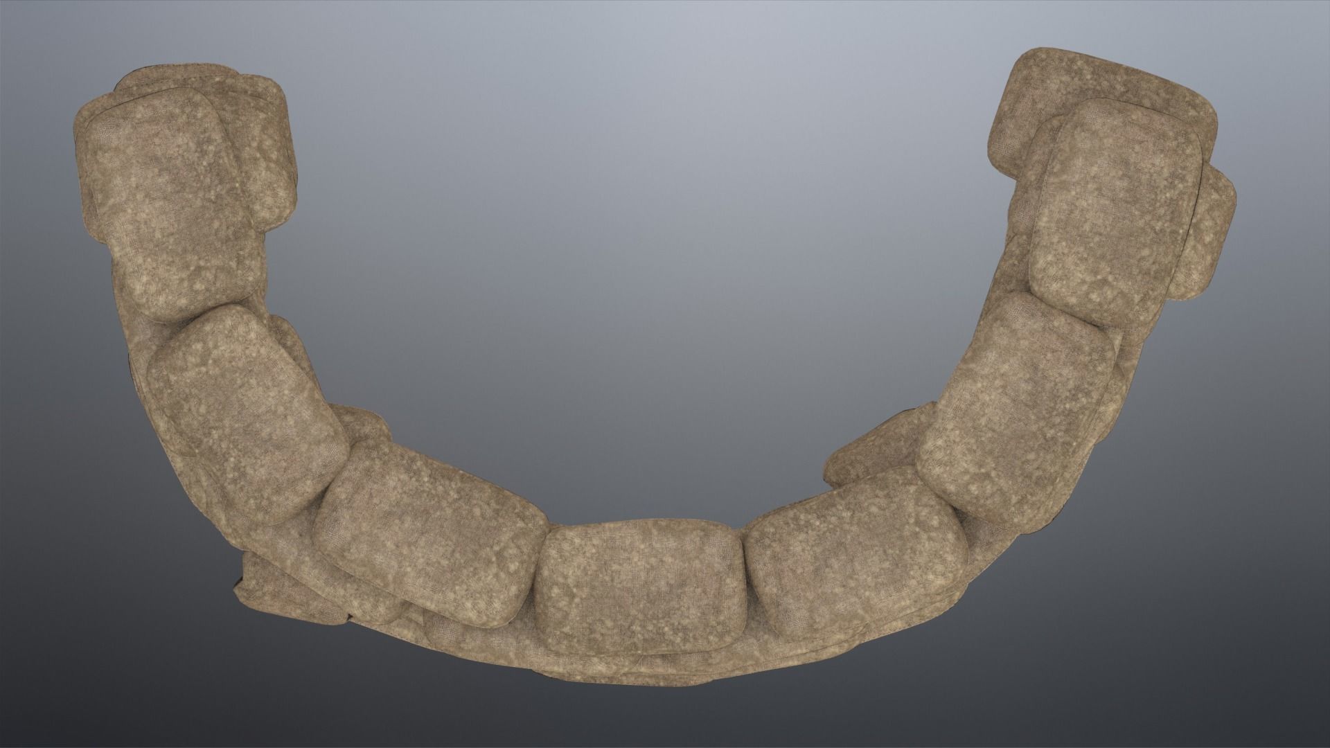 Sand Bags Low-poly 3D model_11