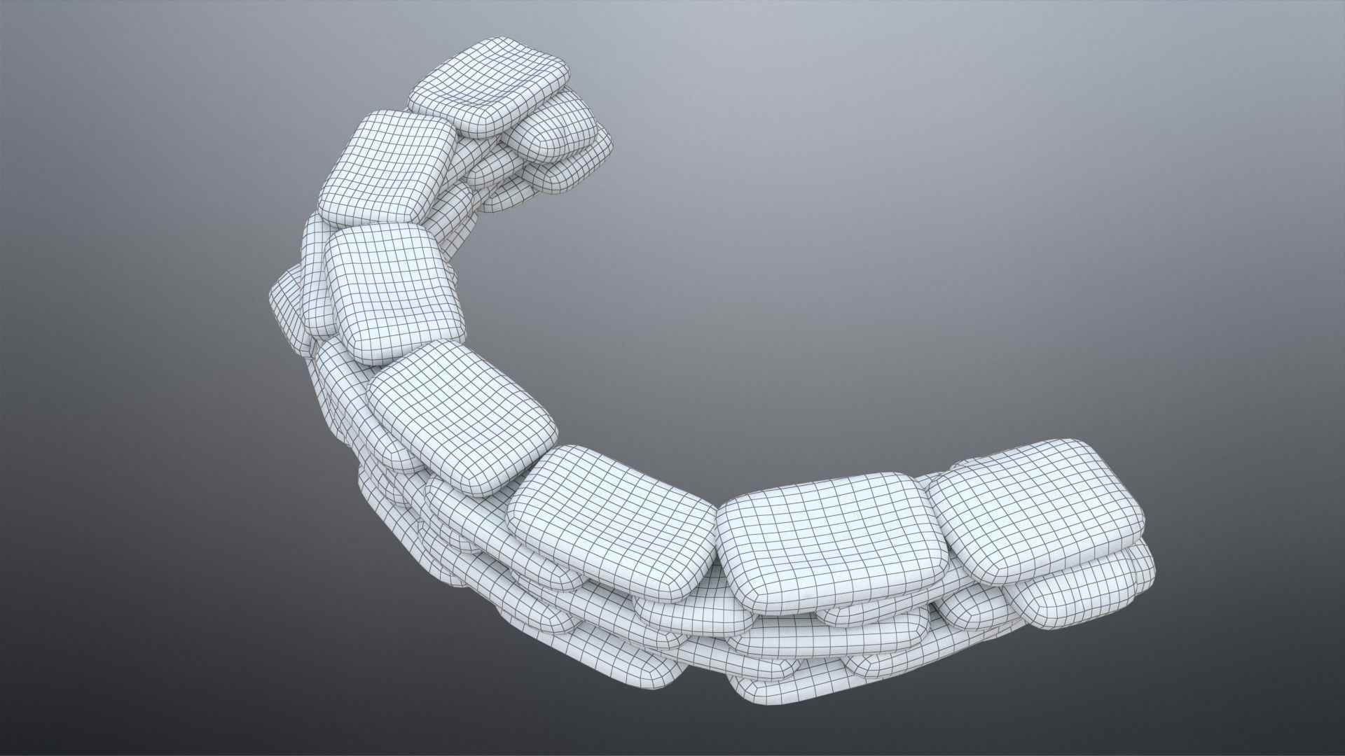 Sand Bags Low-poly 3D model_13