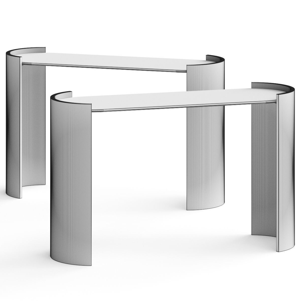 Allmodern Loreto 50 Console Table 3D model_1