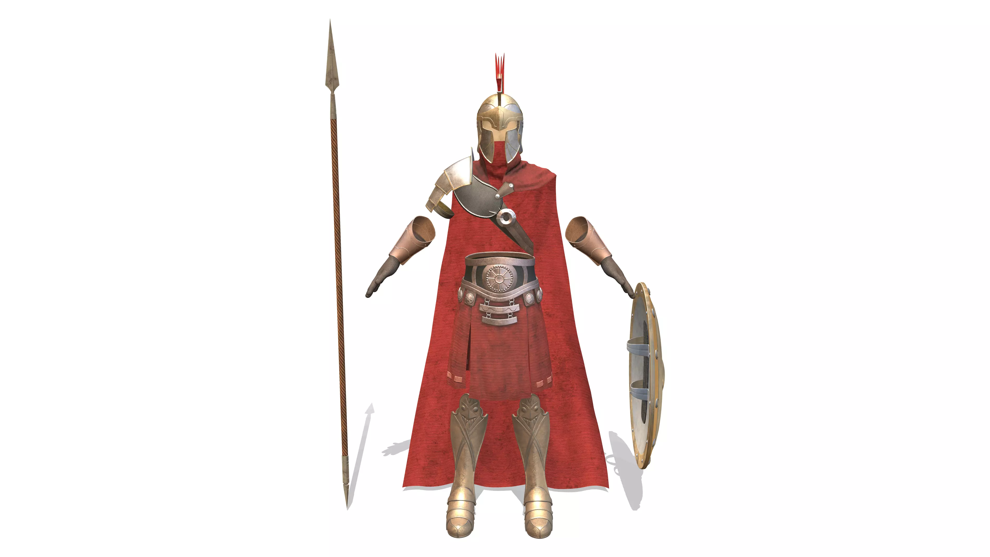 Roman Soldier Full Uniform Low-poly 3D model_0