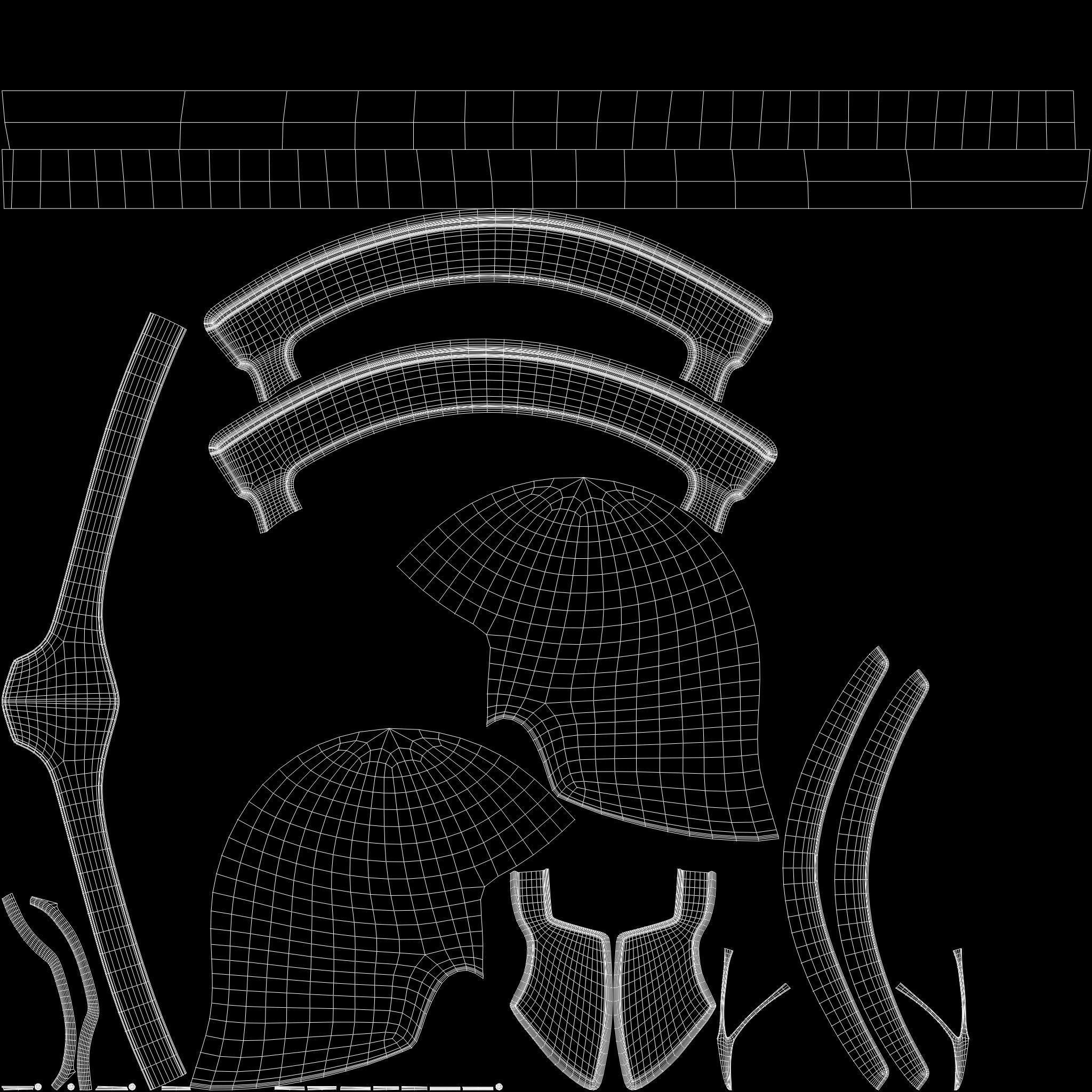 Roman Soldier Full Uniform Low-poly 3D model_22