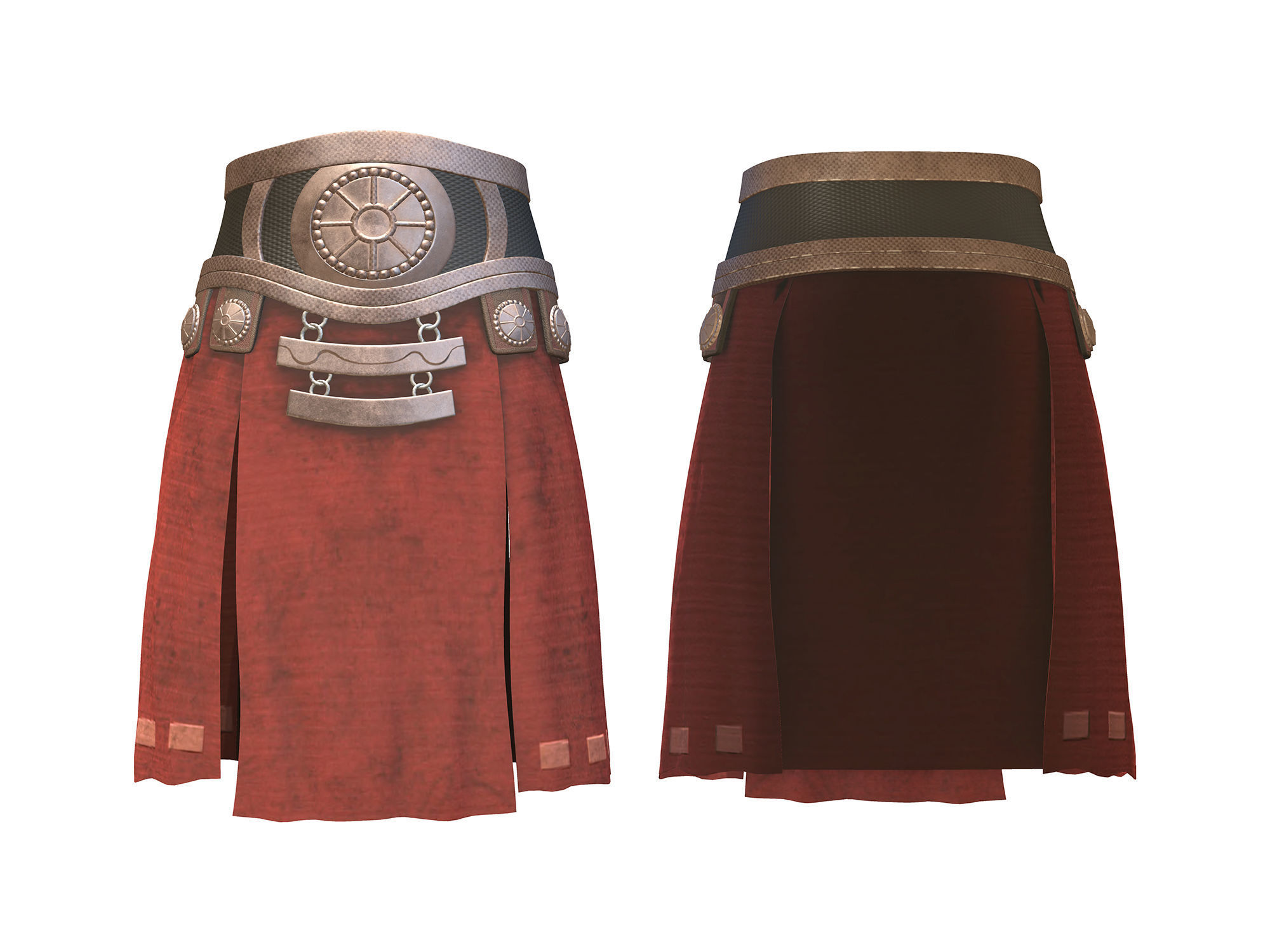 Roman Soldier Full Uniform Low-poly 3D model_5