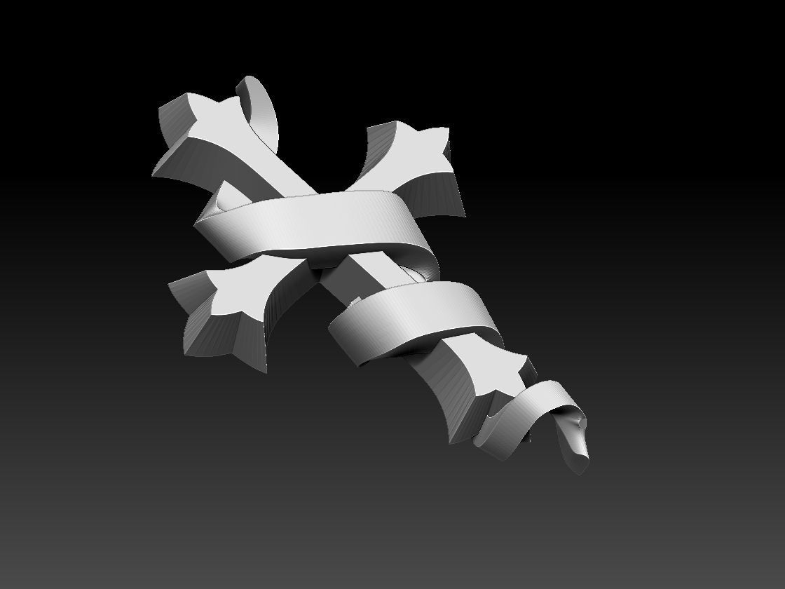 cross 3D print model_2