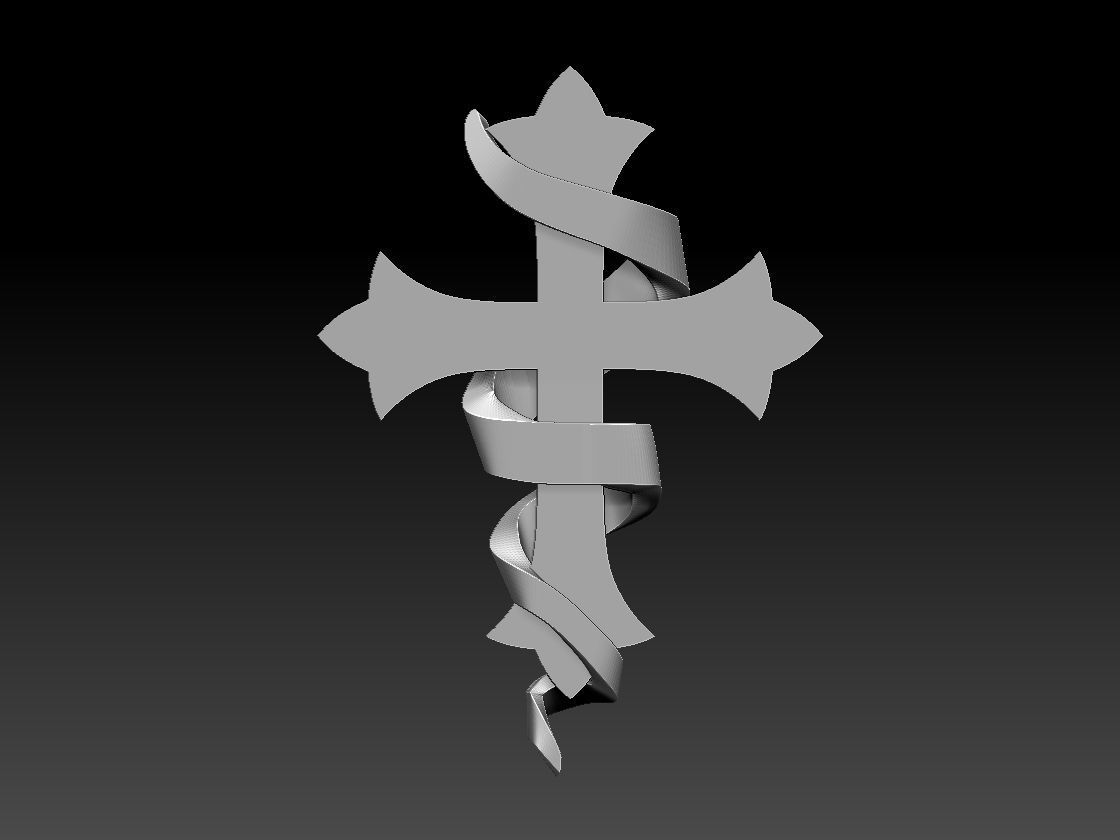 cross 3D print model_3