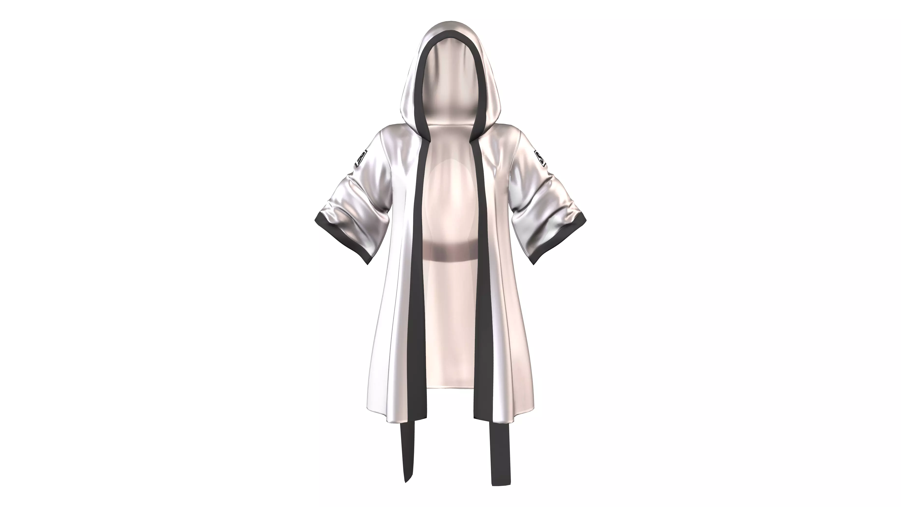 Men Hooded Boxing Robe Low-poly 3D model