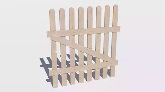 3D Wood Fence