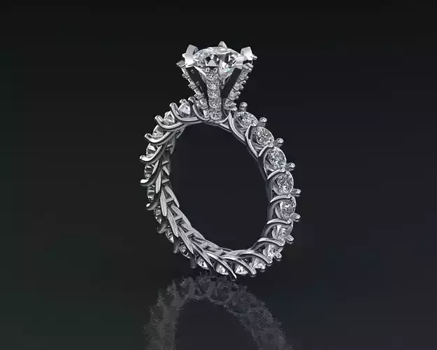 Ring girl diamond 3D print model