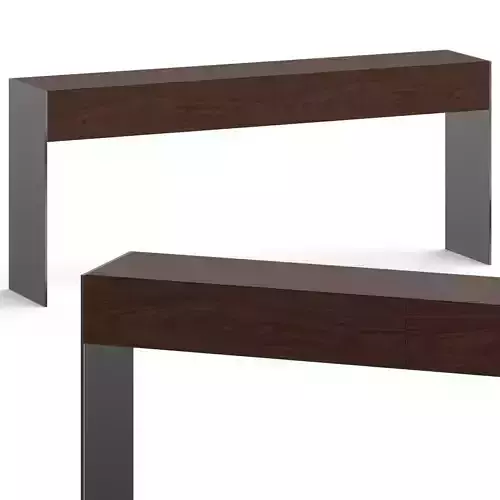 CB2 Facile High-Gloss Wood Console Table