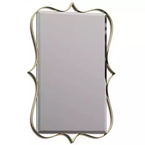 CB2 Ruban Polished Brass Wall Mirror