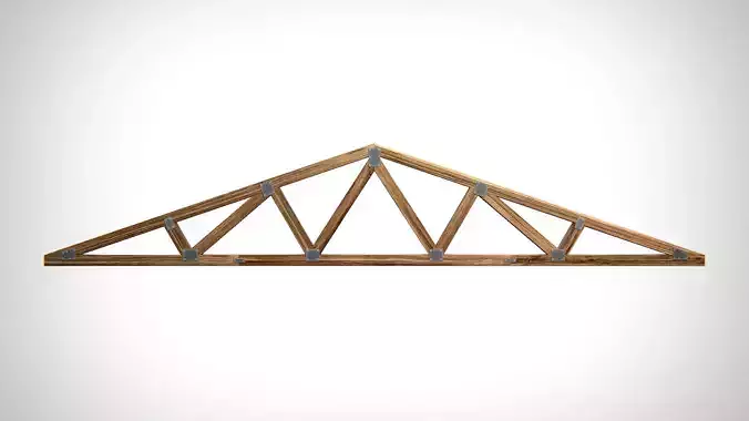 Wooden Truss Double Fink PBR