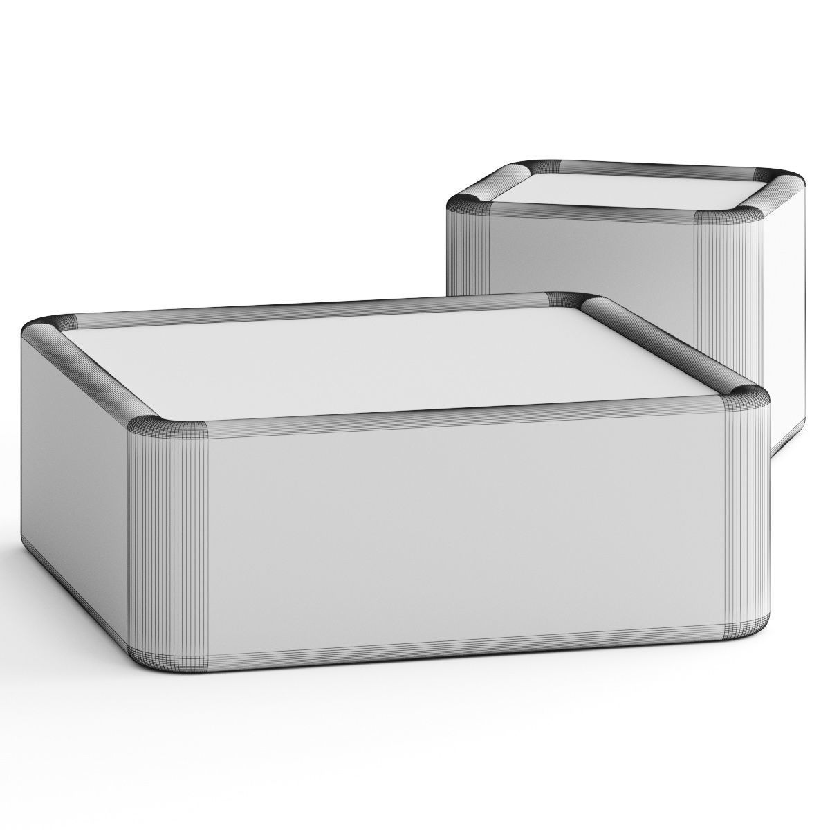 CB2 Plier Square High Gloss Wood Coffee Table 3D model_1