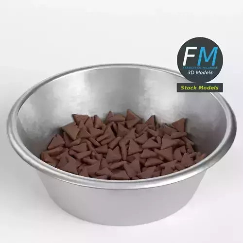 Dog bowl with food 2