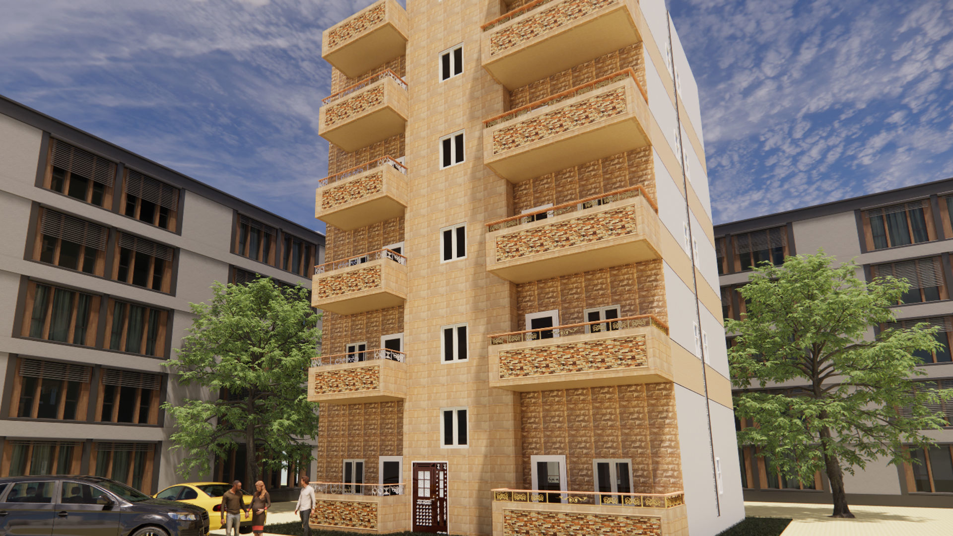Stone Residential Building 3D model Revit and 3dsmax 3D model | CGTrader