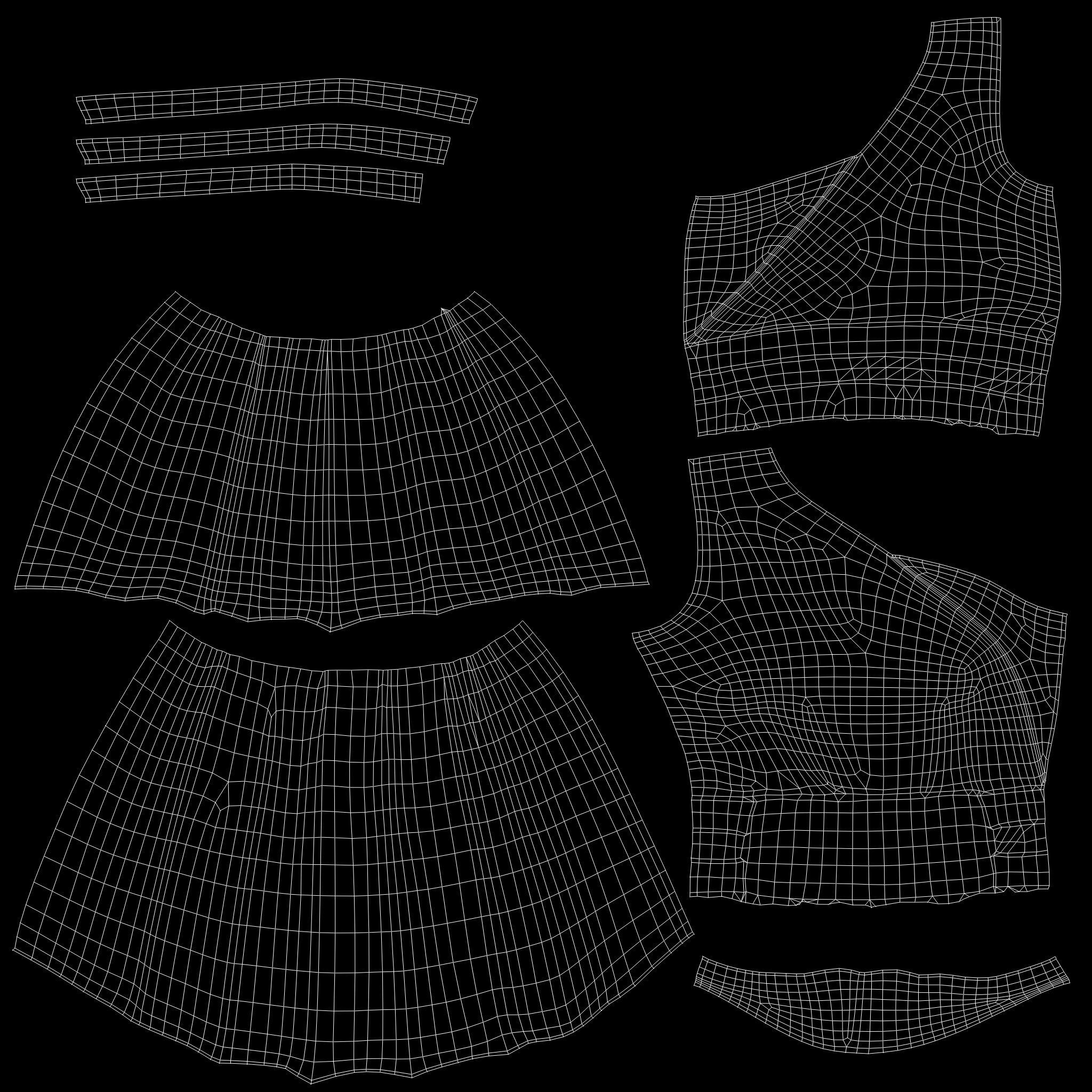 Female Gladiator Roman Mini Toga Dress Low-poly 3D model_12